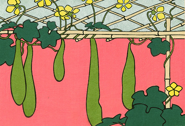 津田青楓「糸瓜」、『小美術図譜』より(山田芸艸堂、1904年9月)芸艸堂蔵 ©Rieko Takahashi