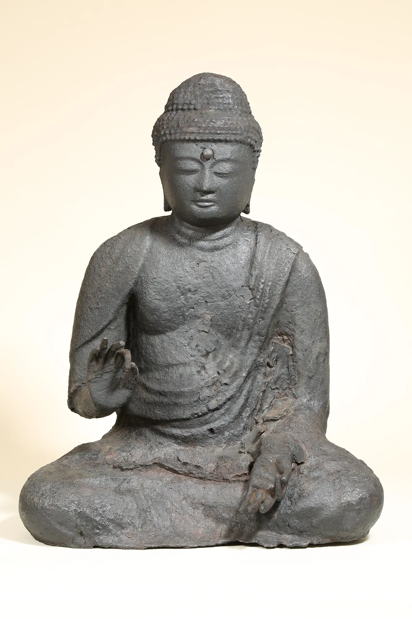【市指定】鉄造阿弥陀如来坐像 平安〜鎌倉時代 京都市・念佛寺蔵 