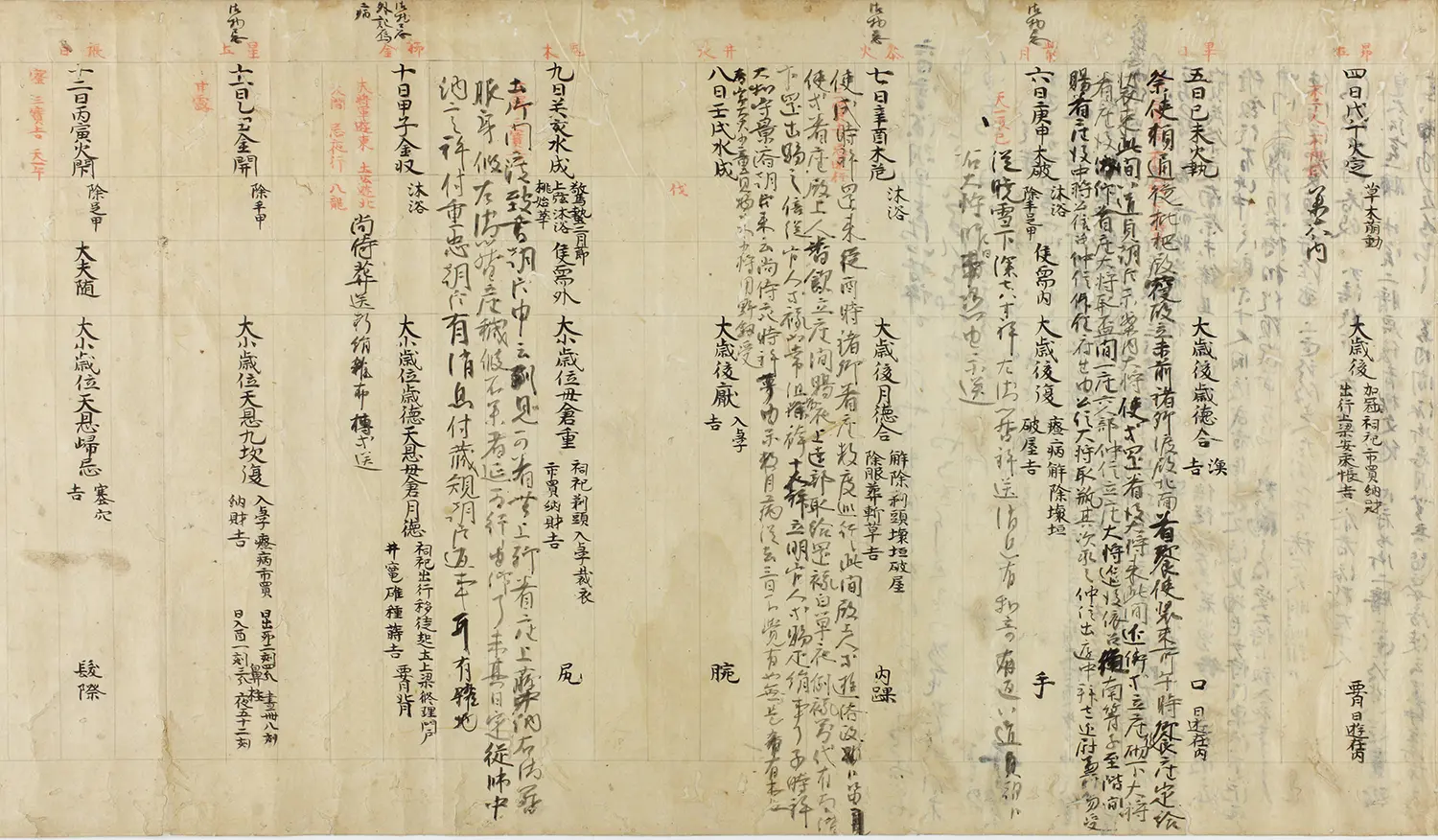 国宝　御堂関白記　自筆本　寛弘元年上巻　藤原道長筆　寛弘元年（1004）　（前期展示）