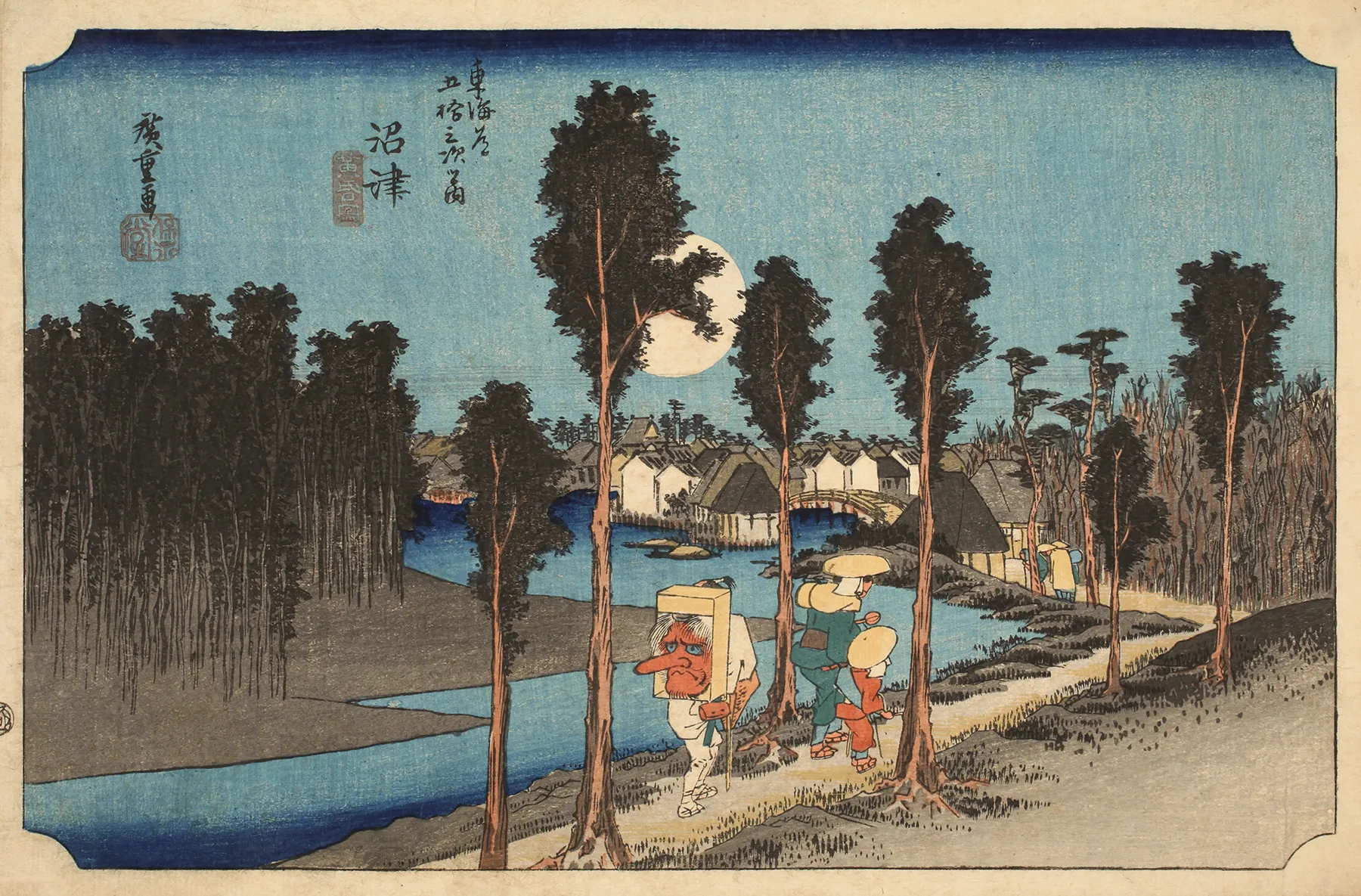 歌川広重《東海道五拾三次之内 沼津 黄昏図》