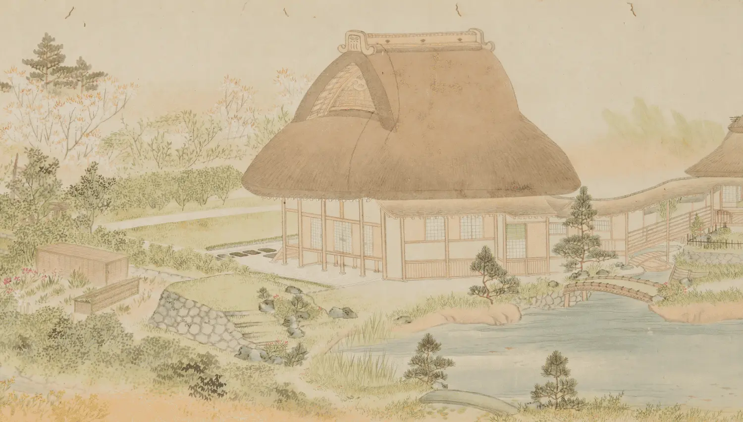島田雅喬《髙階家別荘図巻》（部分）　髙階家伝来　京都府蔵（京都文化博物館管理）