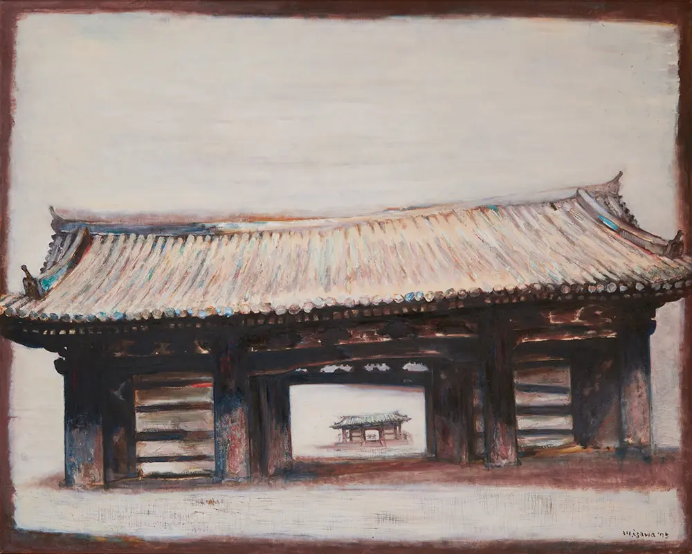 井澤元一《三十三間堂　南大門》1975年、京都府（京都文化博物館管理）